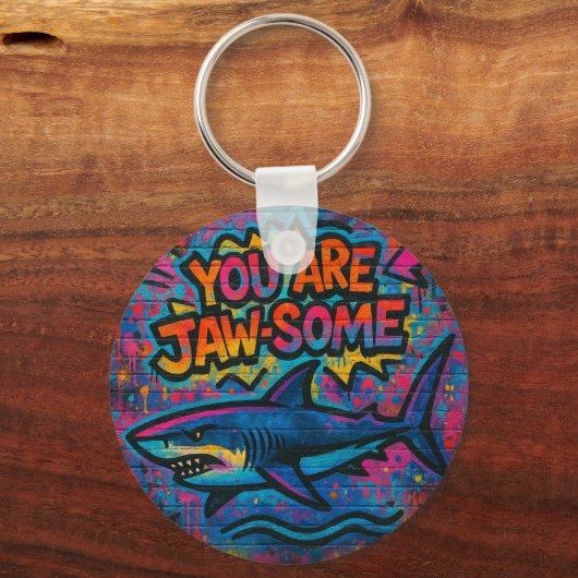 Hai-Kiefer Graffiti Schlüsselanhänger (Vorderseite)