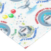 Hai-Kindergeburtstag Tischdecke (Schrägansicht)