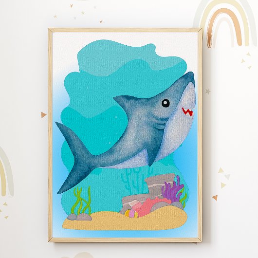 Hai Kinderzimmer Print Animal Kids Room Poster