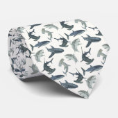 Hai-Krawatte | Wasserfarbenfrohe Muster | Beach Cl Krawatte (Gerollt)