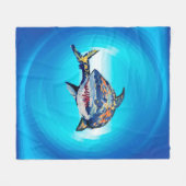 Hai "Kunst von Kindern" Fleecedecke (Vorderseite (Horizontal))