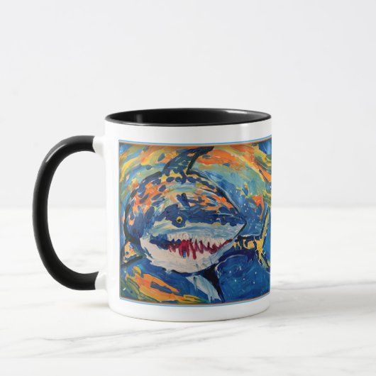 Hai "Kunst von Kindern" Tasse (Links)