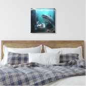 Hai-Kunstnetz Leinwanddruck (Insitu (Schlafzimmer))