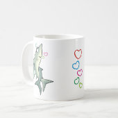 Hai-Liebe Kaffeetasse (Vorderseite Links)