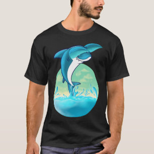 Hai-Liebhaber Dabbing Hai Hai Ozean T-Shirt