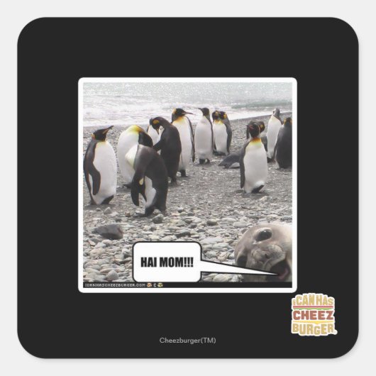 HAI MAMA!!! QUADRATISCHER AUFKLEBER (Vorderseite)