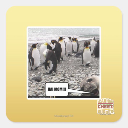 HAI MAMA!!! QUADRATISCHER AUFKLEBER (Vorderseite)