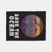 Hai, Meeresschildkröte, Wal, Umweltschutz Fleecedecke (Vorderseite (Horizontal))