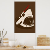 Hai mit einem Frickin' Laser Beam Poster (Küche)