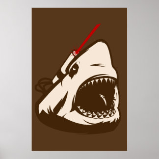 Hai mit einem Frickin' Laser Beam Poster