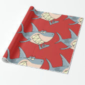 Hai mit einem glänzenden Zahnradpapier Geschenkpapier (Ungerollt)