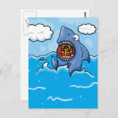 Hai mit Gegenwart Postkarte (Vorne/Hinten)