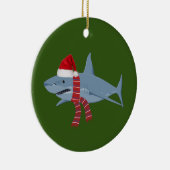 Hai mit Hutschuh Weihnachten Keramik Ornament (Rechts)