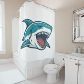 Hai mit offenem Mund Duschvorhang (Beispiel)