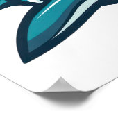 Hai mit offenem Mund Kleiner Poster (Ecke)