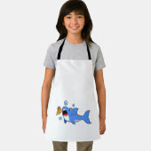 Hai mit Pizza als Köder Schürze (Insitu)