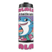 Hai mit Sneakers Tralala Thermosbecher (Vorderseite)