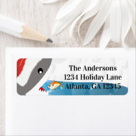 Hai mit Weihnachtsmannmütze Fisch Weihnachtszeit R