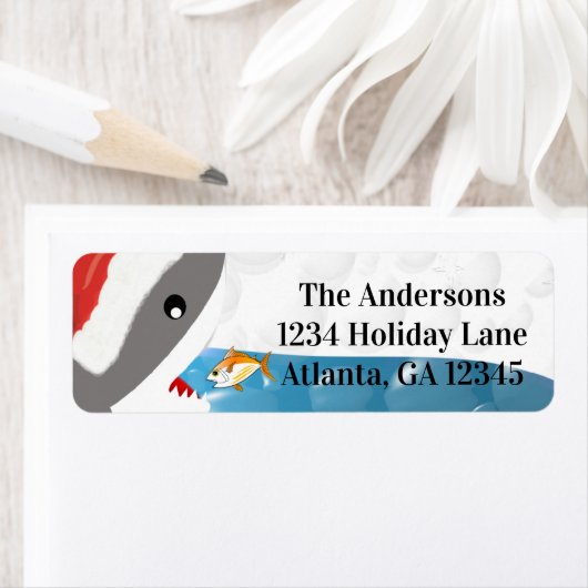 Hai mit Weihnachtsmannmütze Fisch Weihnachtszeit R (Insitu)