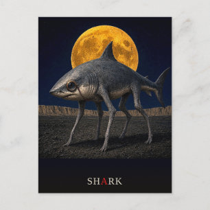 Hai Monokel gothic Surrealismus Postkarte