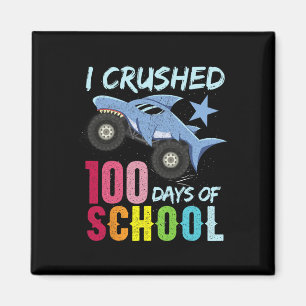 Hai-Monster-Lkw 100 Tage Schulkleidung Magnet