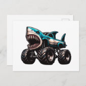 Hai-Monster-Lkw Feiertagspostkarte (Vorne/Hinten)