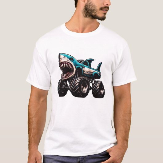 Hai-Monstertruck T-Shirt (Vorderseite)