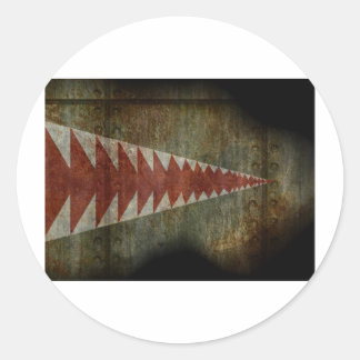 Hai-Mundstruktur Runder Aufkleber