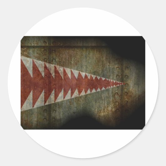 Hai-Mundstruktur Runder Aufkleber (Vorderseite)