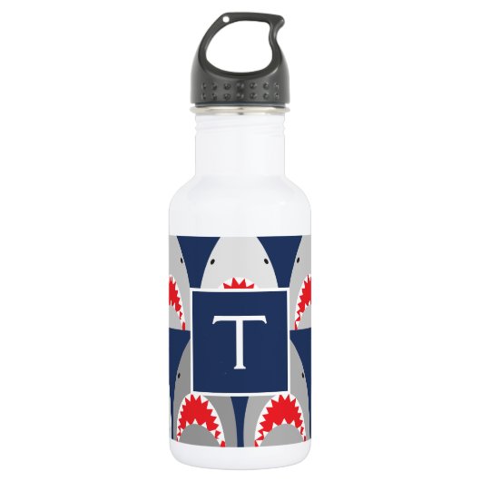 Hai Muster Edelstahlwasser Edelstahlflasche (Vorderseite)