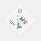 Hai Napkins - bearbeitbare Zahl - Geburtstagsnapki Serviette (Ecke)