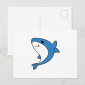 Hai. Niedliche Tiere für Kinder. Haie Postkarte (Vorne/Hinten)