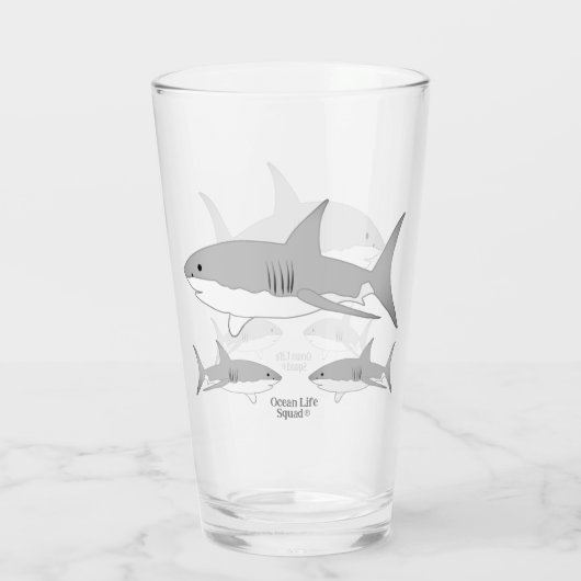Hai - Ocean Life Squad® Glas (Rückseite)