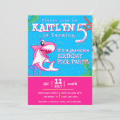 Hai-Ozean Kinder jedes Alter Geburtstag Einladung (Stehend Vorderseite)