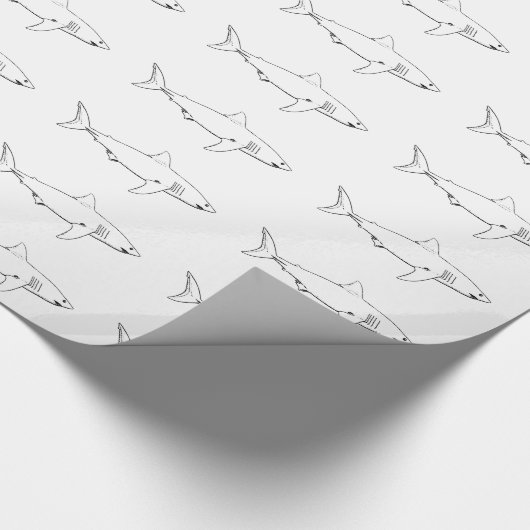 Hai-Packpapier Geschenkpapier (Ecke)