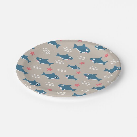 Hai Pappteller (Schrägansicht)