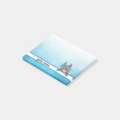 Hai, personalisiert post-it klebezettel (angewinkelt)