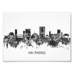 Hai Phong Vietnam Skyline BW Fotodruck
