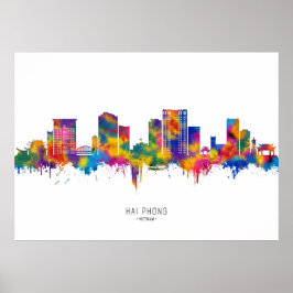 Hai Phong Vietnam Skyline Poster