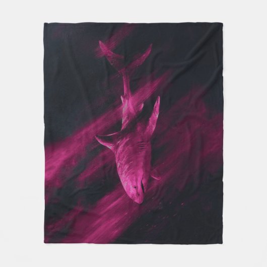 Hai Pink 50 x 60 Fleecedecke (Vorderseite)