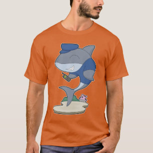 Hai-Polizist-Mikrofon-Polizei T-Shirt