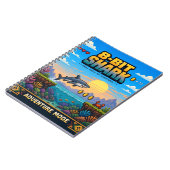 Hai, Retro-8-Bit-Pixel-Art Notizblock (Linke Seite)