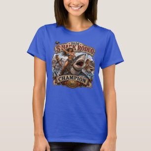 Hai Rodeo Champion patriotische Cowgirl  T-Shirt