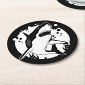 Hai Runder Pappuntersetzer (Angewinkelt)