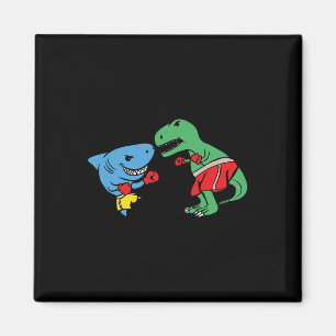 Hai-Schlag-T-Rex-Dinosaurier-Lustige-Kampf-Boxkamp Magnet