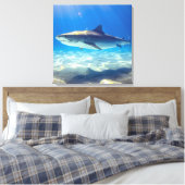 Hai schwimmen Blaues Meer Leinwanddruck (Insitu (Schlafzimmer))