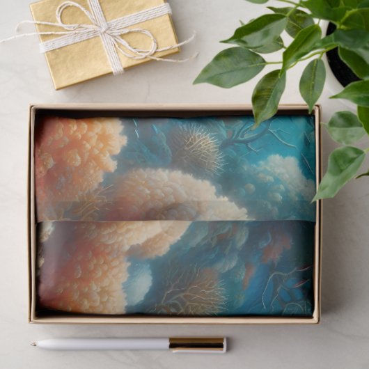 Hai Schwimmen in einem Korallenriff Seidenpapier (Geschenk)