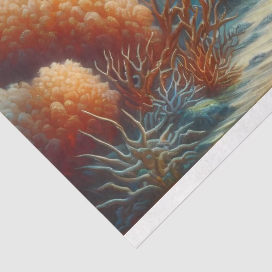 Hai Schwimmen in einem Korallenriff Seidenpapier (Ausschnitt)