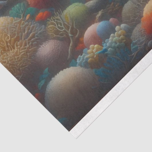 Hai schwimmen über einem Korallenriff Seidenpapier (Ausschnitt)