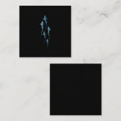 Hai - Schwimmhaie Niedliches Funny Gift Quadratische Visitenkarte (Vorne/Hinten)